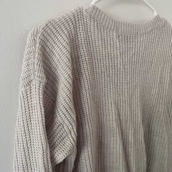 Sanctuary Ivory Knit Sweater Front Pocket Medium - Picture 8 of 9